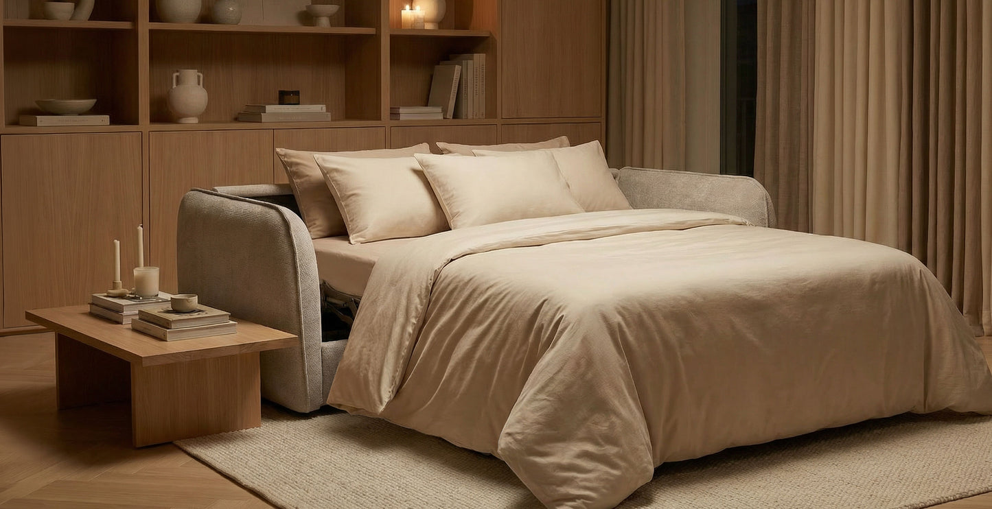 FIGARI Canapé convertible 4 places - Velours