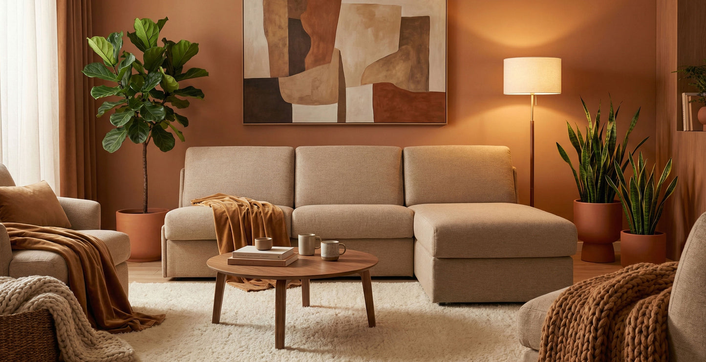 MARSEILLE - 5-seater convertible corner sofa - Tweed