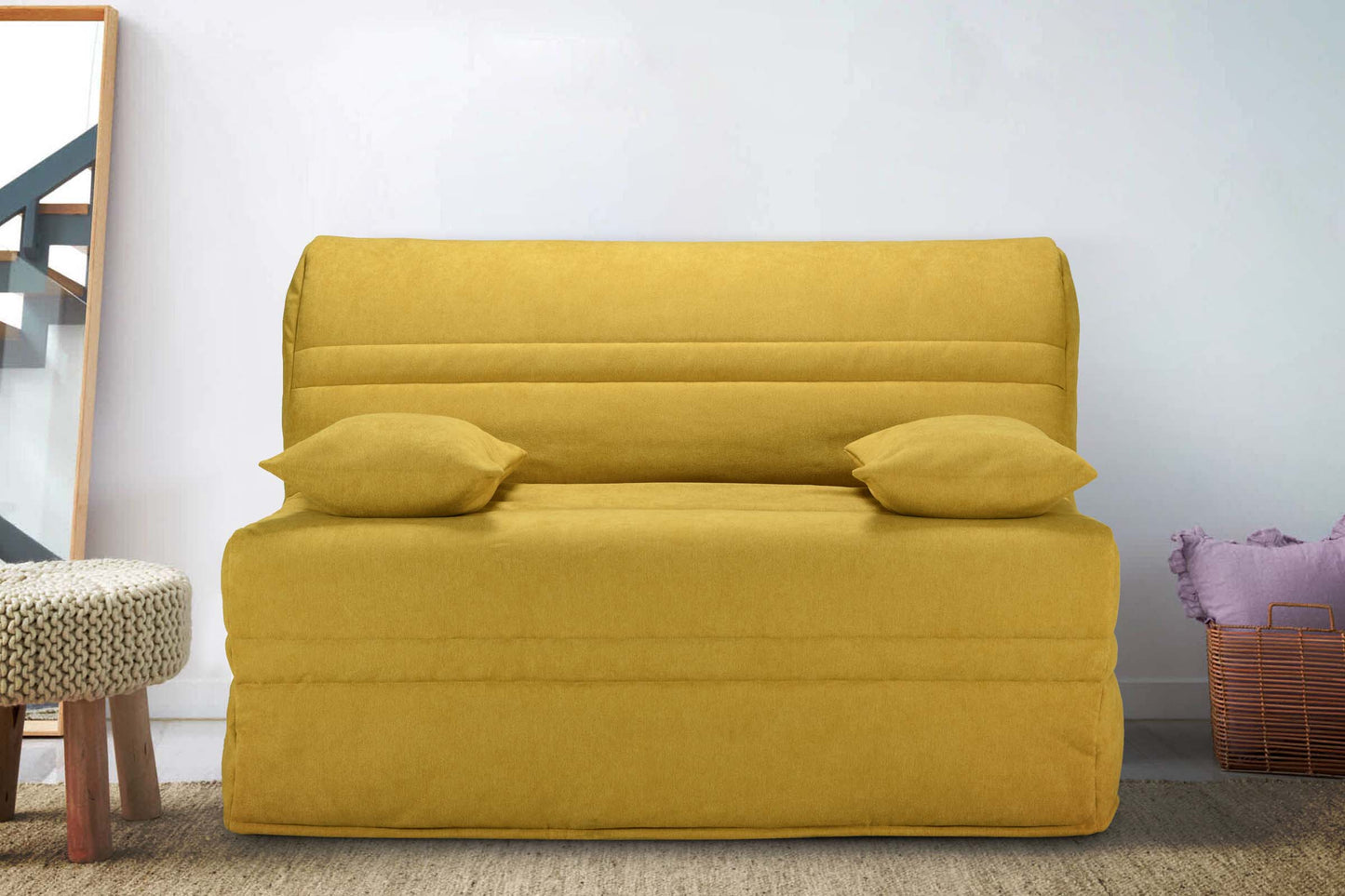 ASCAIN - Canapé BZ - 140 - confortable - Tissu uni