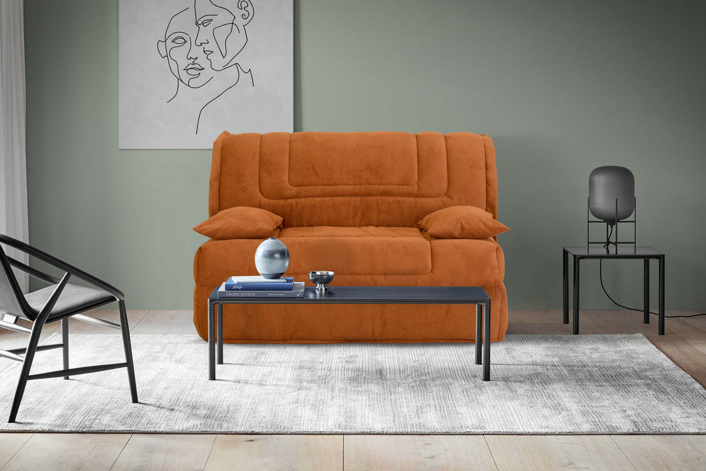 EVREUX - Canapé BZ confortable - Matelas BULTEX - Couchage 140 cm - Largeur 143cm