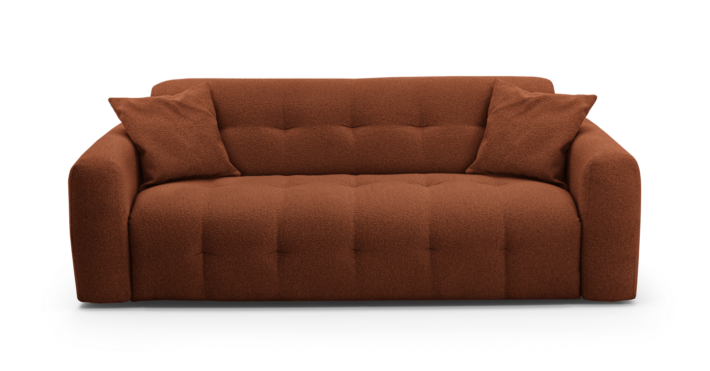 ISOLA - 4-seater convertible sofa - Looped velvet