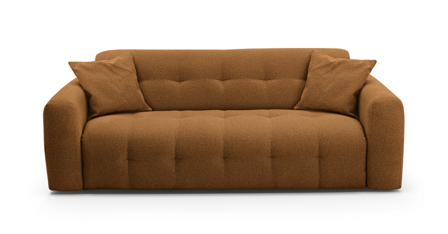 ISOLA - 4-seater convertible sofa - Looped velvet