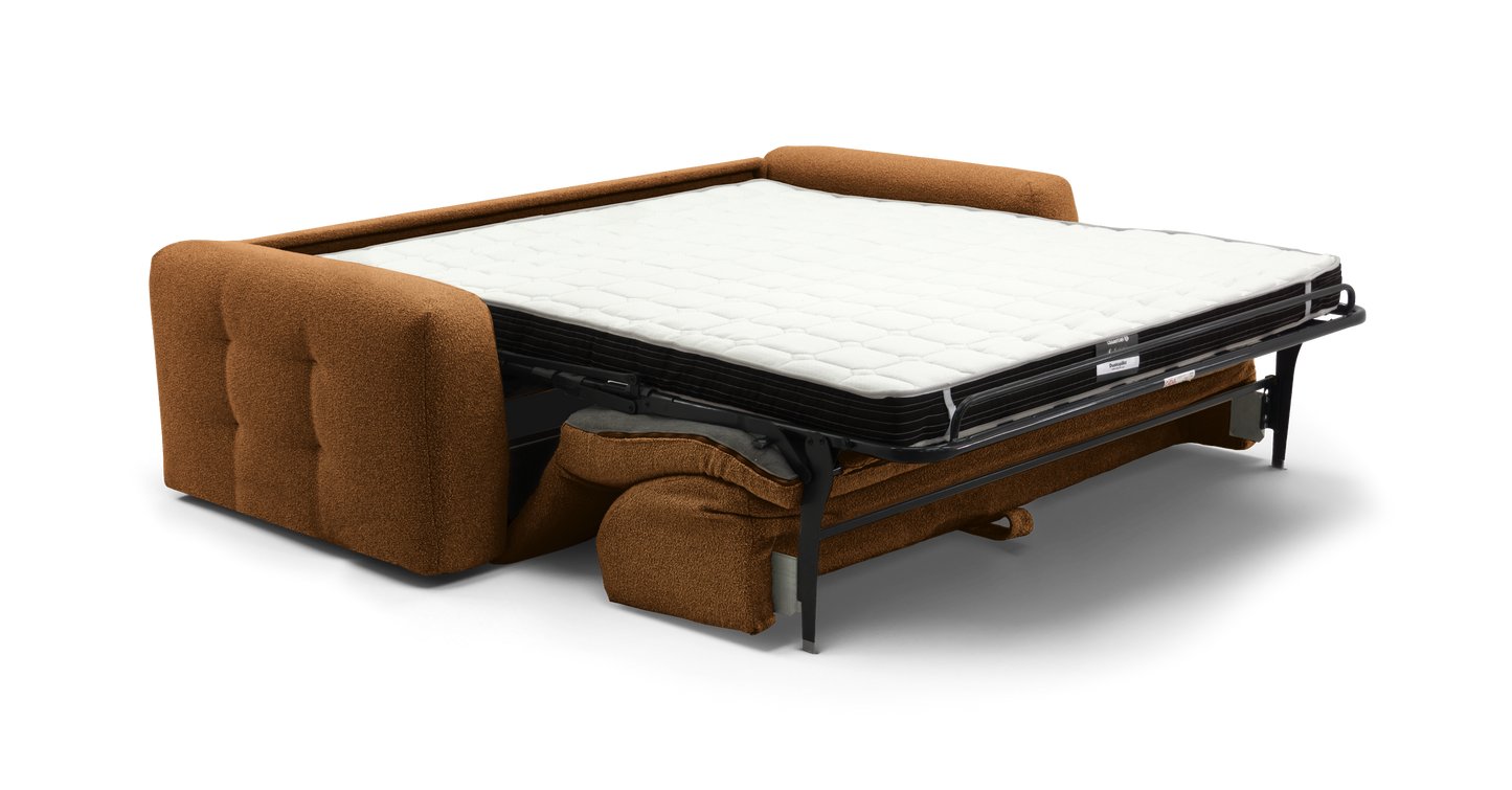 ISOLA - 4-seater convertible sofa - Looped velvet