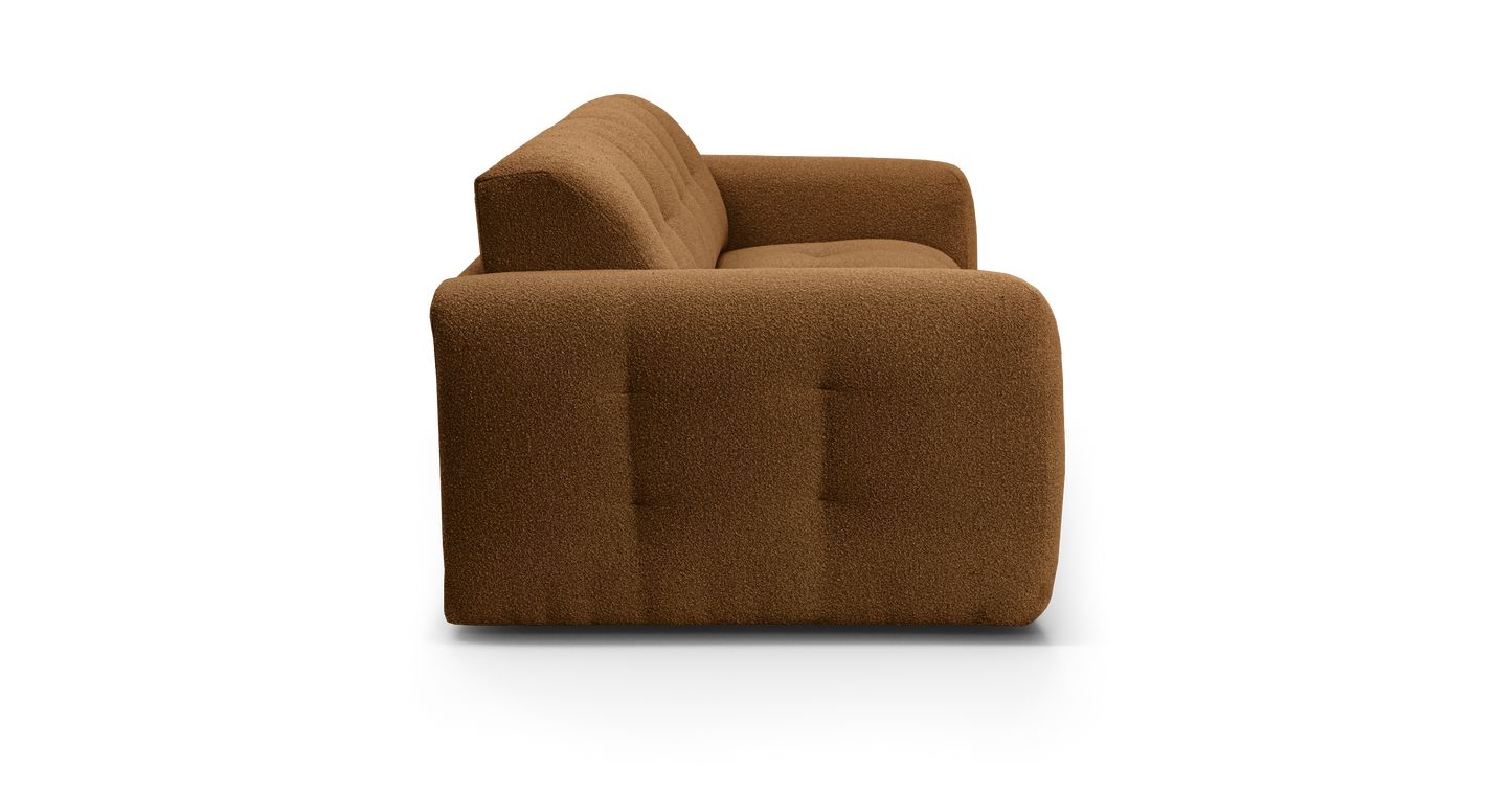 ISOLA - 4-seater convertible sofa - Looped velvet