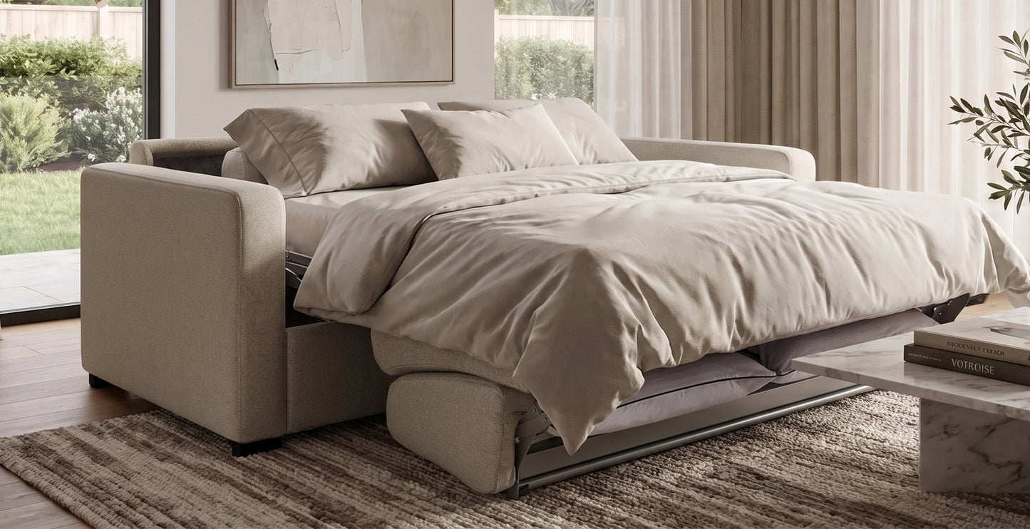 METZ 3-seater convertible sofa - Tweed