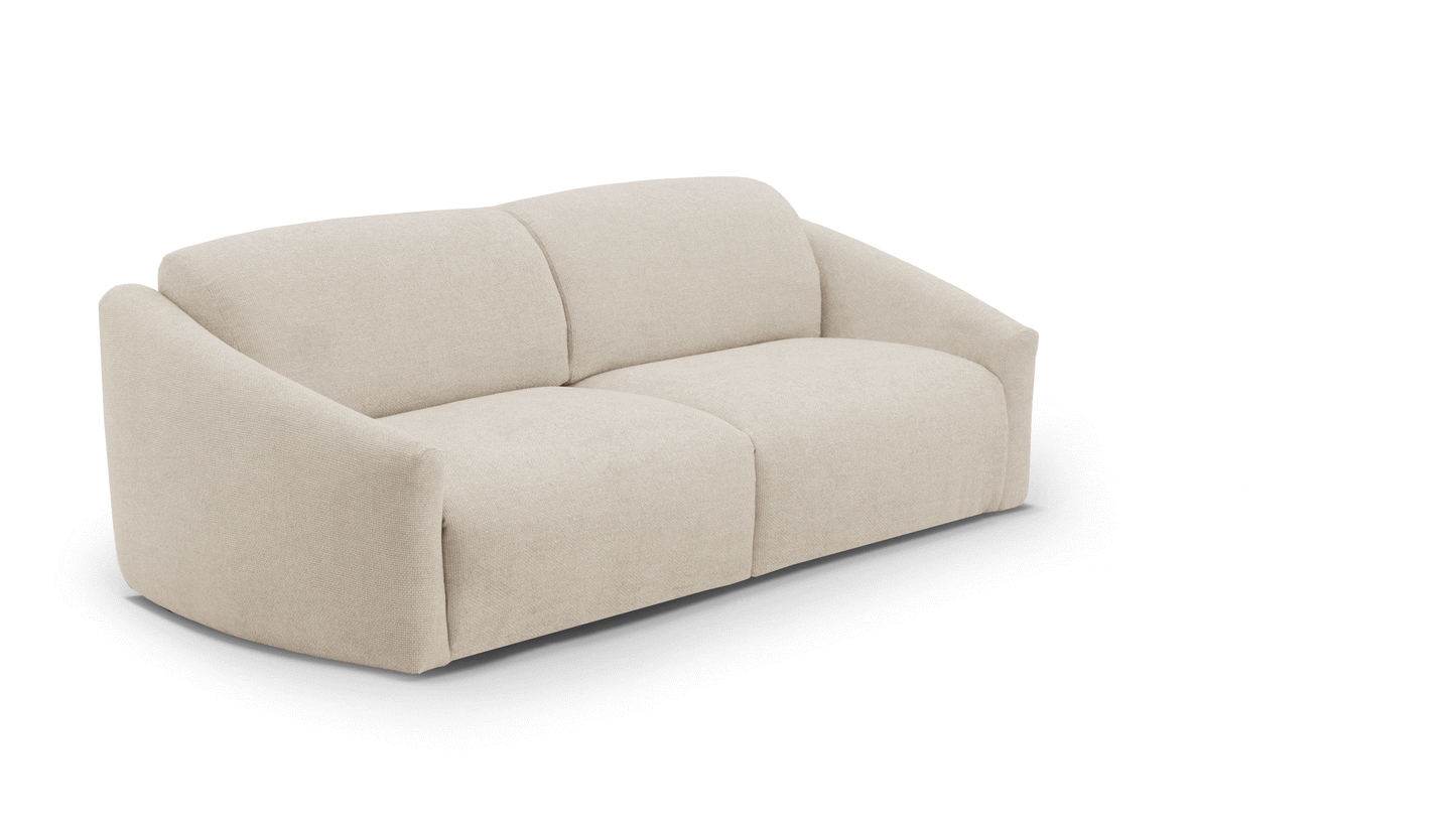 SAINT-TROPEZ 3-seater convertible sofa - Velvet - Bed 140 x 190 cm - Width 200 cm