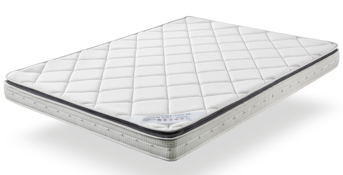 Hotel comfort - NUAGE mattress with mattress topper - Daily sleeping - 120 x 190 cm