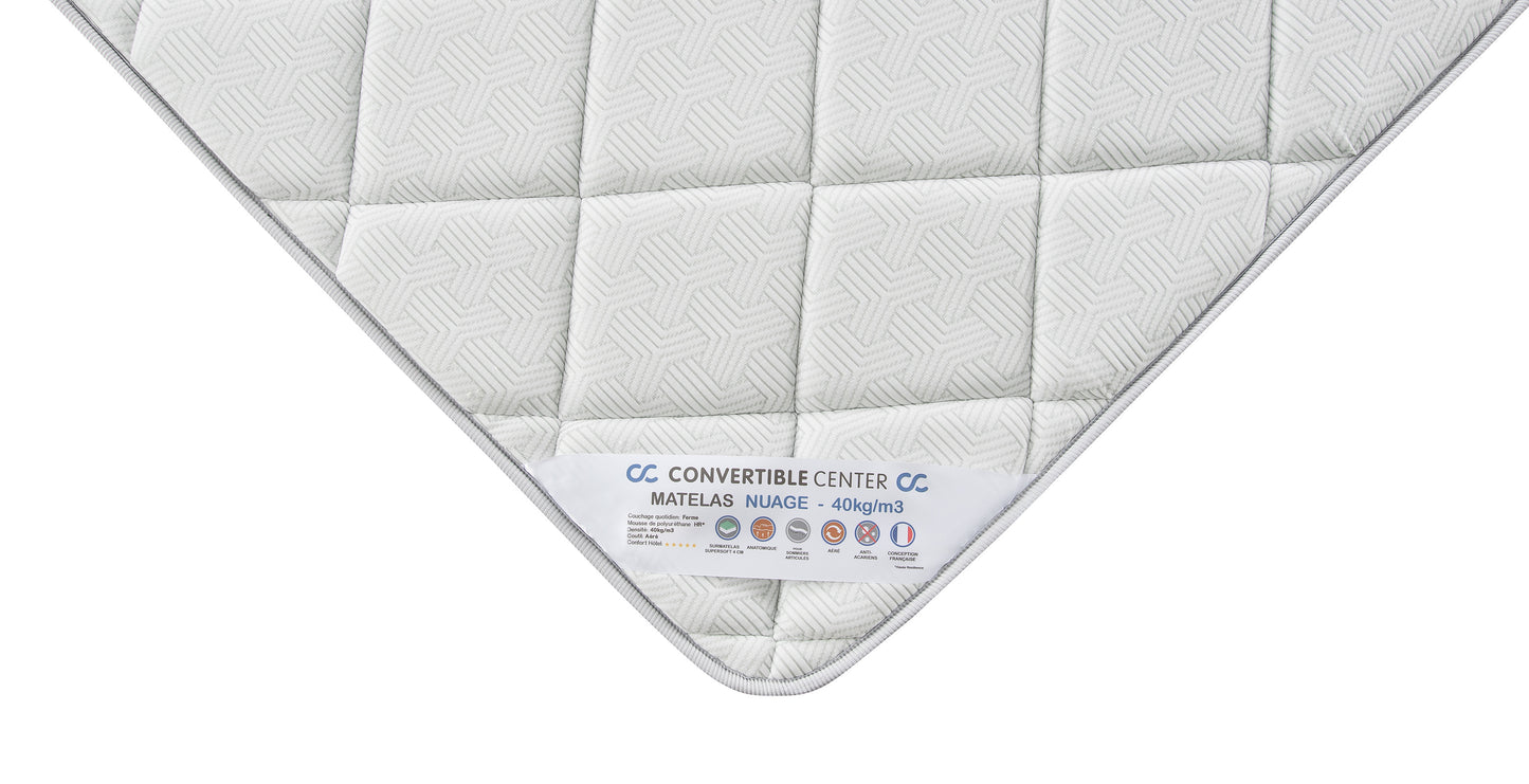 Hotel comfort - NUAGE mattress with mattress topper - Daily sleeping - 120 x 190 cm