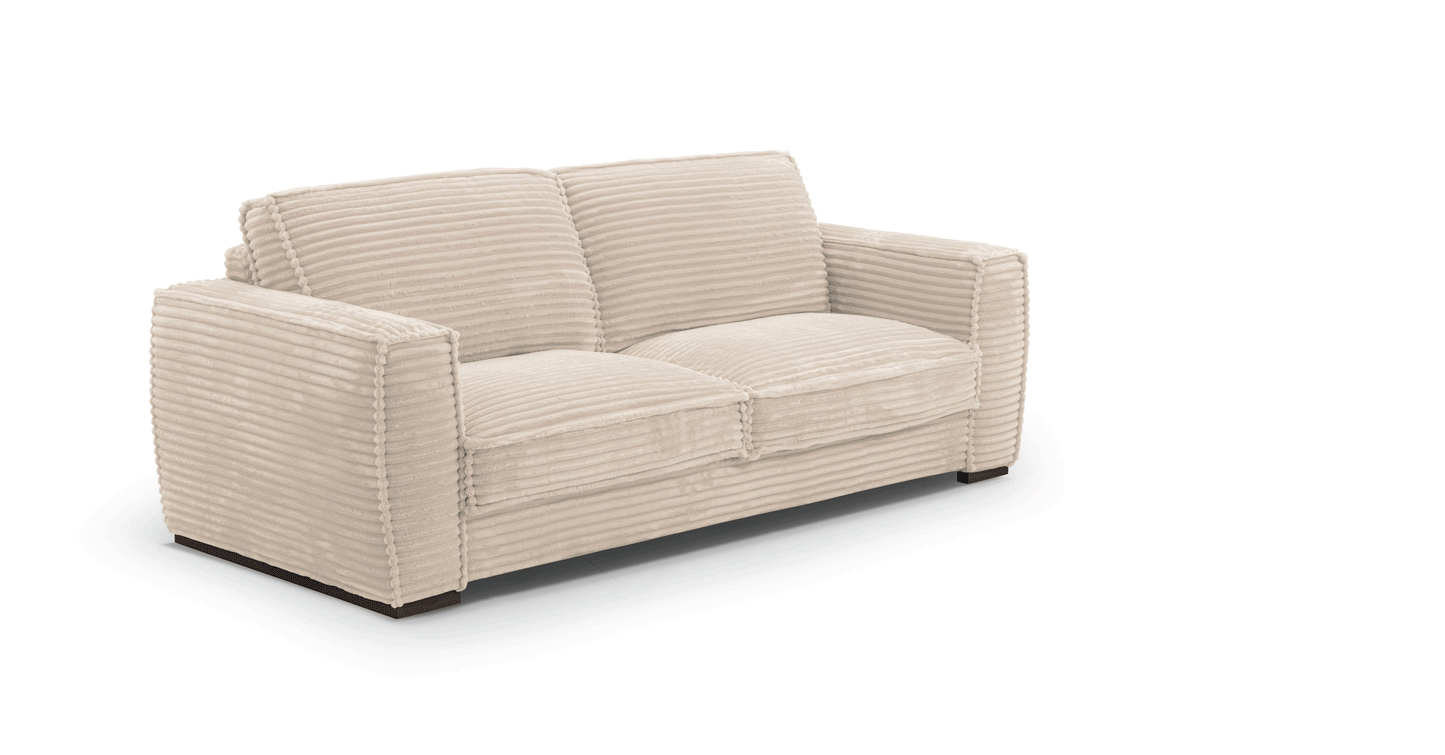 THEOULE - Canapé convertible 3 places - Velours Côtelé