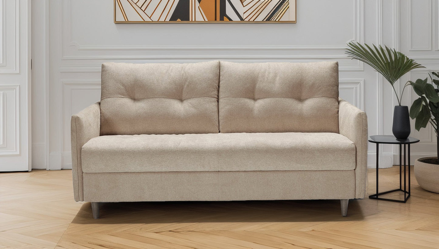 PIAZZA - 2-seater convertible sofa - Water-repellent velvet