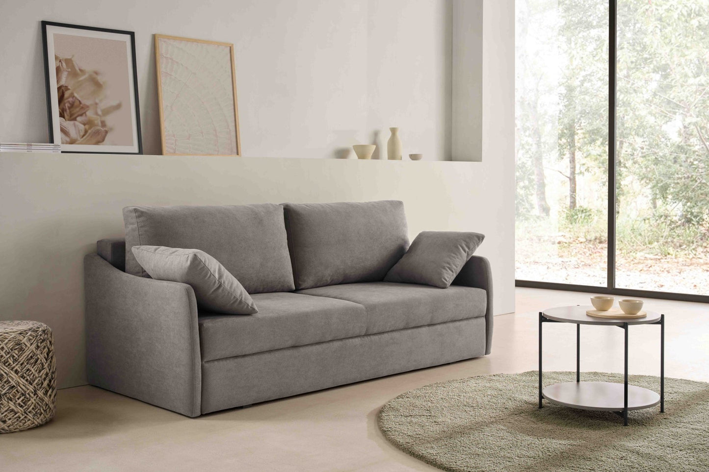 Canapé convertible 3 places ORVAULT - Largeur 187 cm - Couchage 140 cm