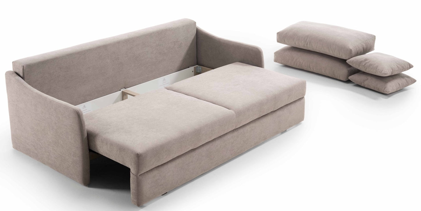 Canapé convertible 3 places ORVAULT - Largeur 187 cm - Couchage 140 cm