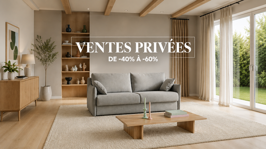 Ventes Privées du 1er au 23 Juin : Jusqu'à -50% sur une sélection de canapés convertibles