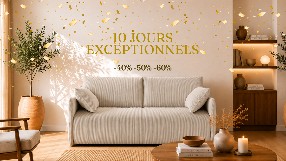 10 jours exceptionnels : Jusqu’à -60% sur nos canapés convertibles