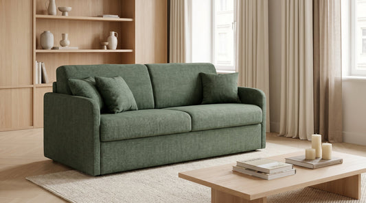 Canapé convertible 2 places petite largeur : la solution gain de place qui cartonne