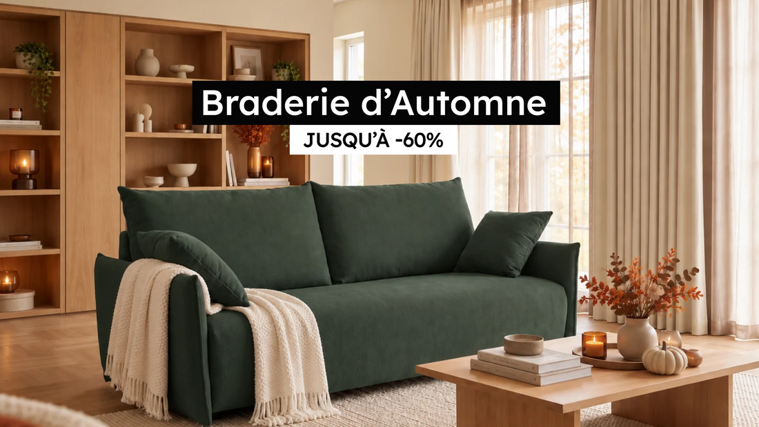 Braderie d’Automne : votre prochain canapé convertible à prix réduit