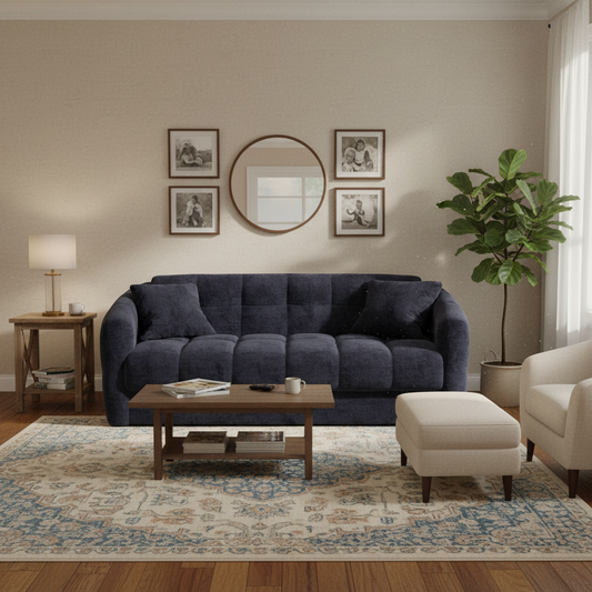 Canapé convertible Trapèze bleu marine Convertible Center