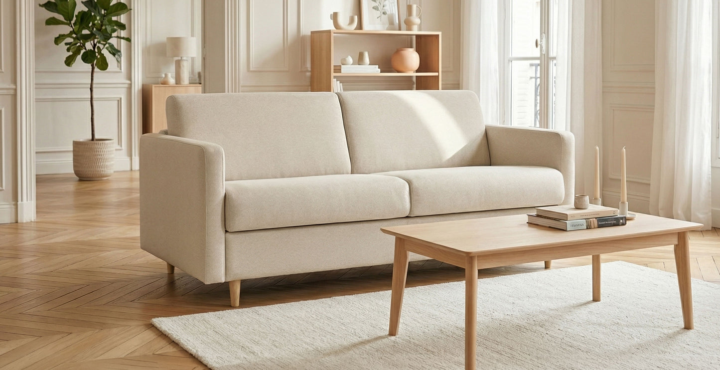 CANNES - 4 seater convertible sofa - Tweed