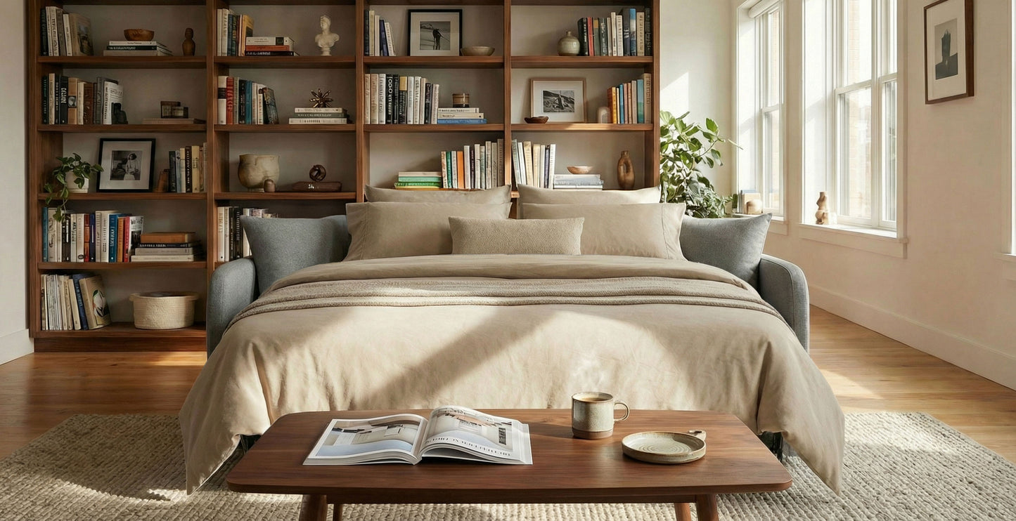 DELICE - 3 seater sofa bed - Woven fabric