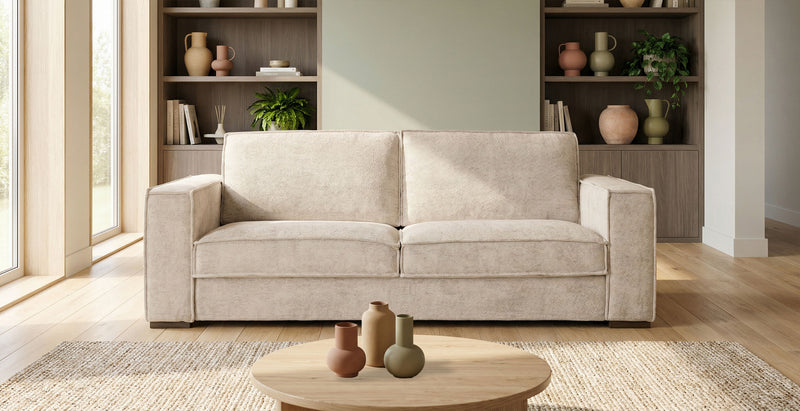 HOSSEGOR - Canapé convertible 3 places - Velours texturé convertiblecenter