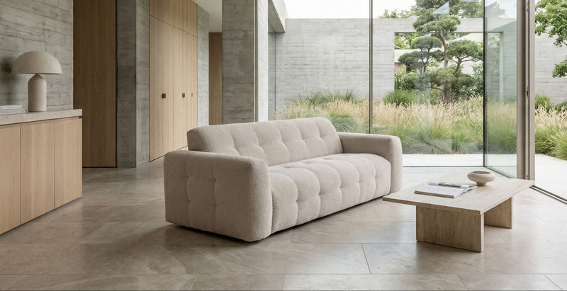 ISOLA - Canapé convertible 4 places - Tissu bouclette convertiblecenter