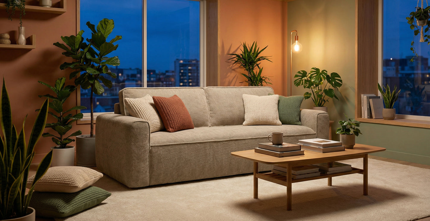 MANHATTAN Canapé convertible 3 places - Velours