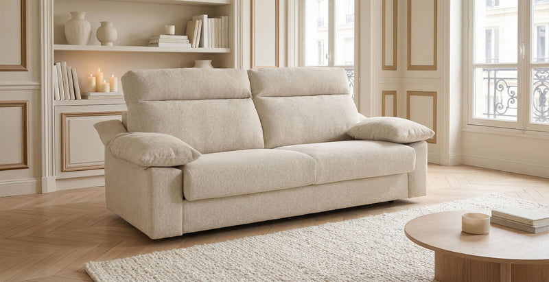 RODEZ - Canapé convertible 3 places - Velours convertiblecenter