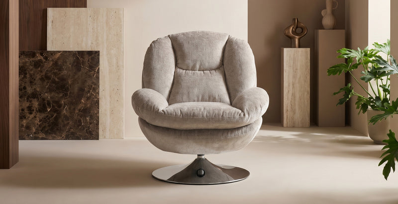 BOULE - Fauteuil cabriolet pivotant - Velours - pied métal chromé ou noir convertiblecenter