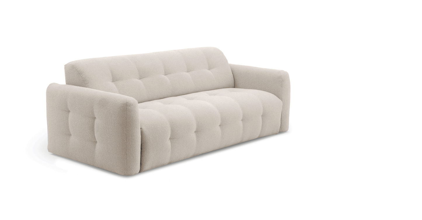 Auron - Canapé convertible 3 places - Velours bouclette