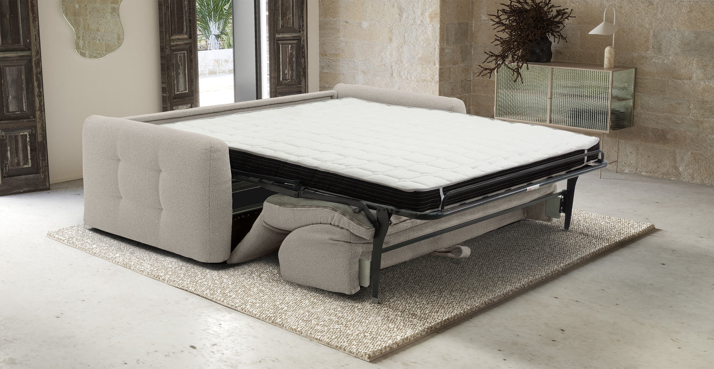 Auron - Canapé convertible 3 places - Velours bouclette