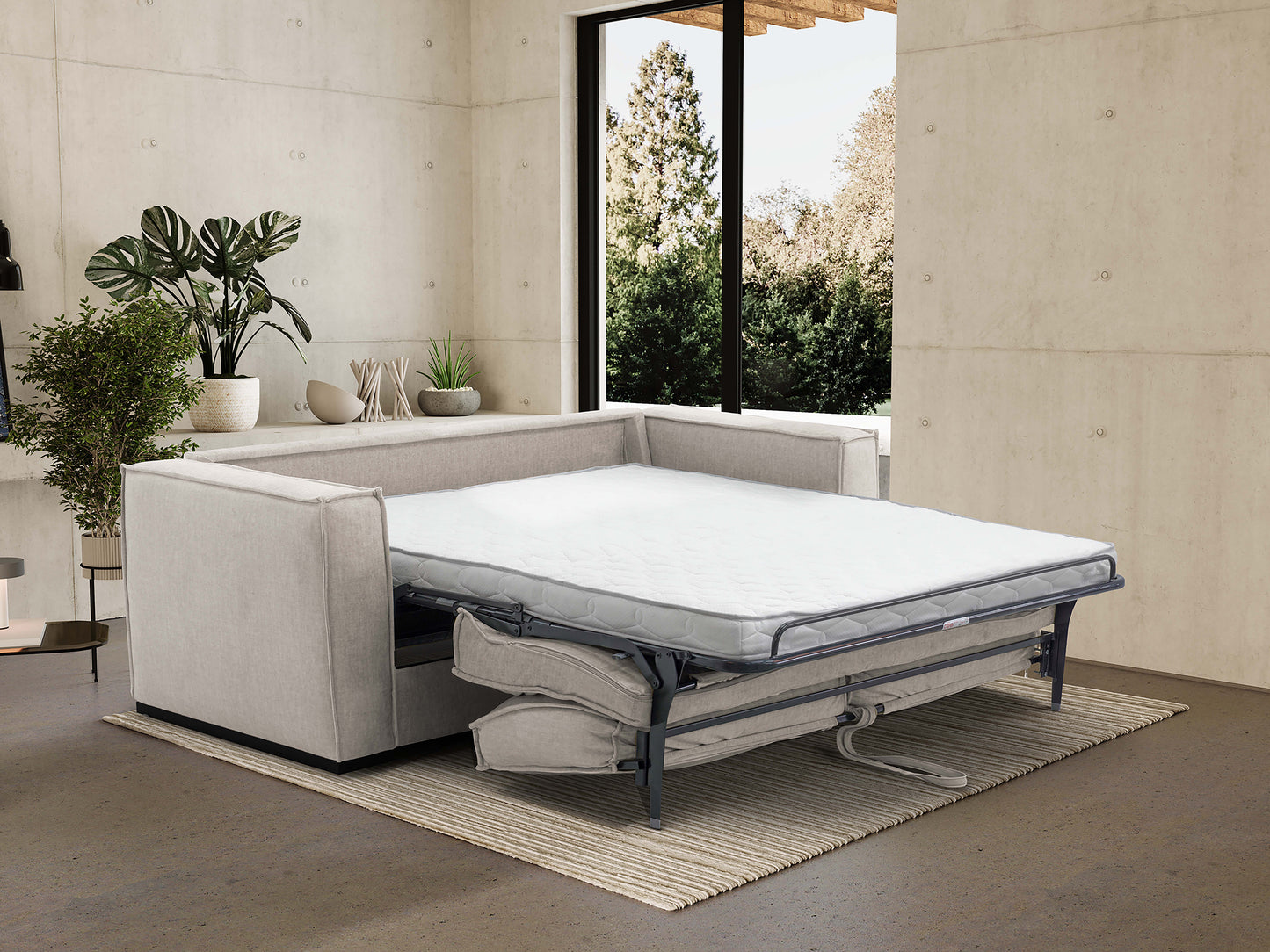 BELFORT - Canapé convertible 3 places - Velours