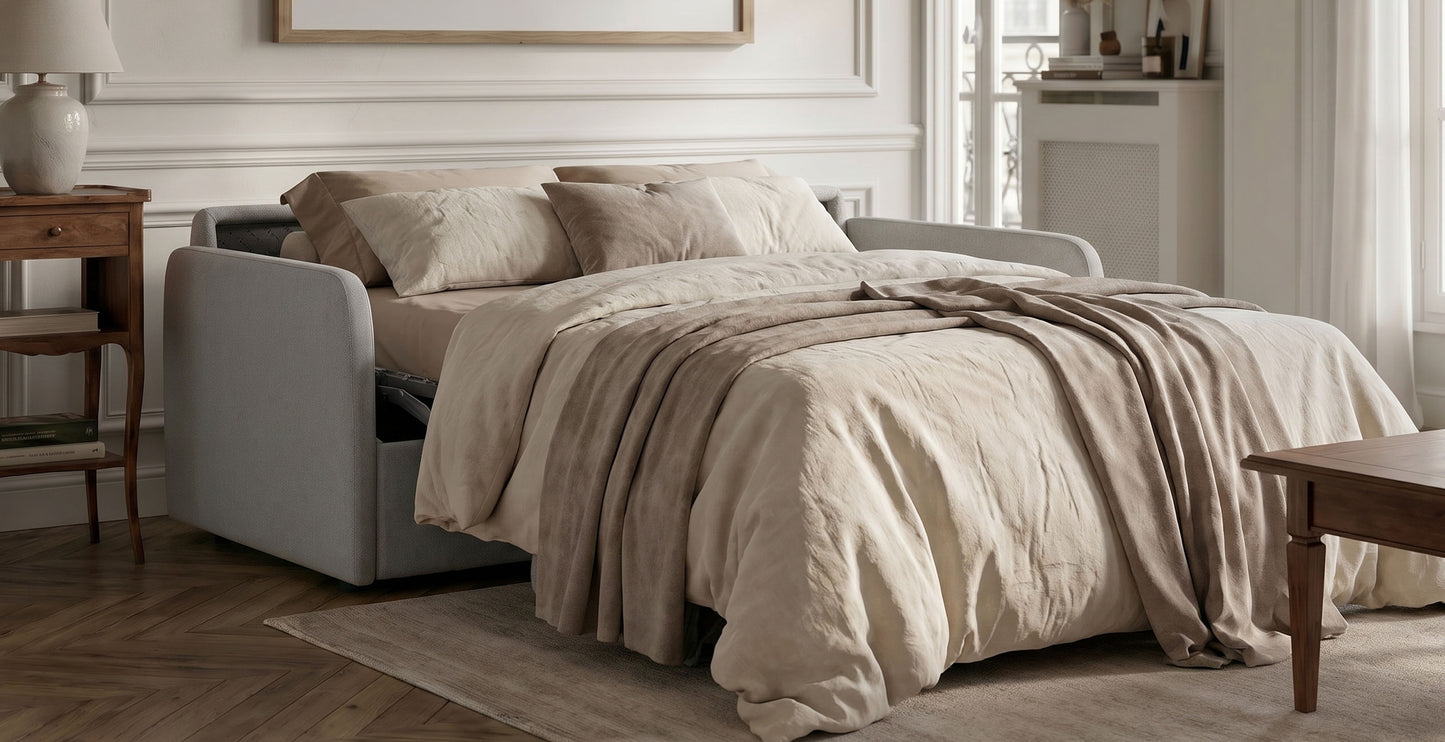 DELICE - 2 seater sofa bed - Woven fabric 