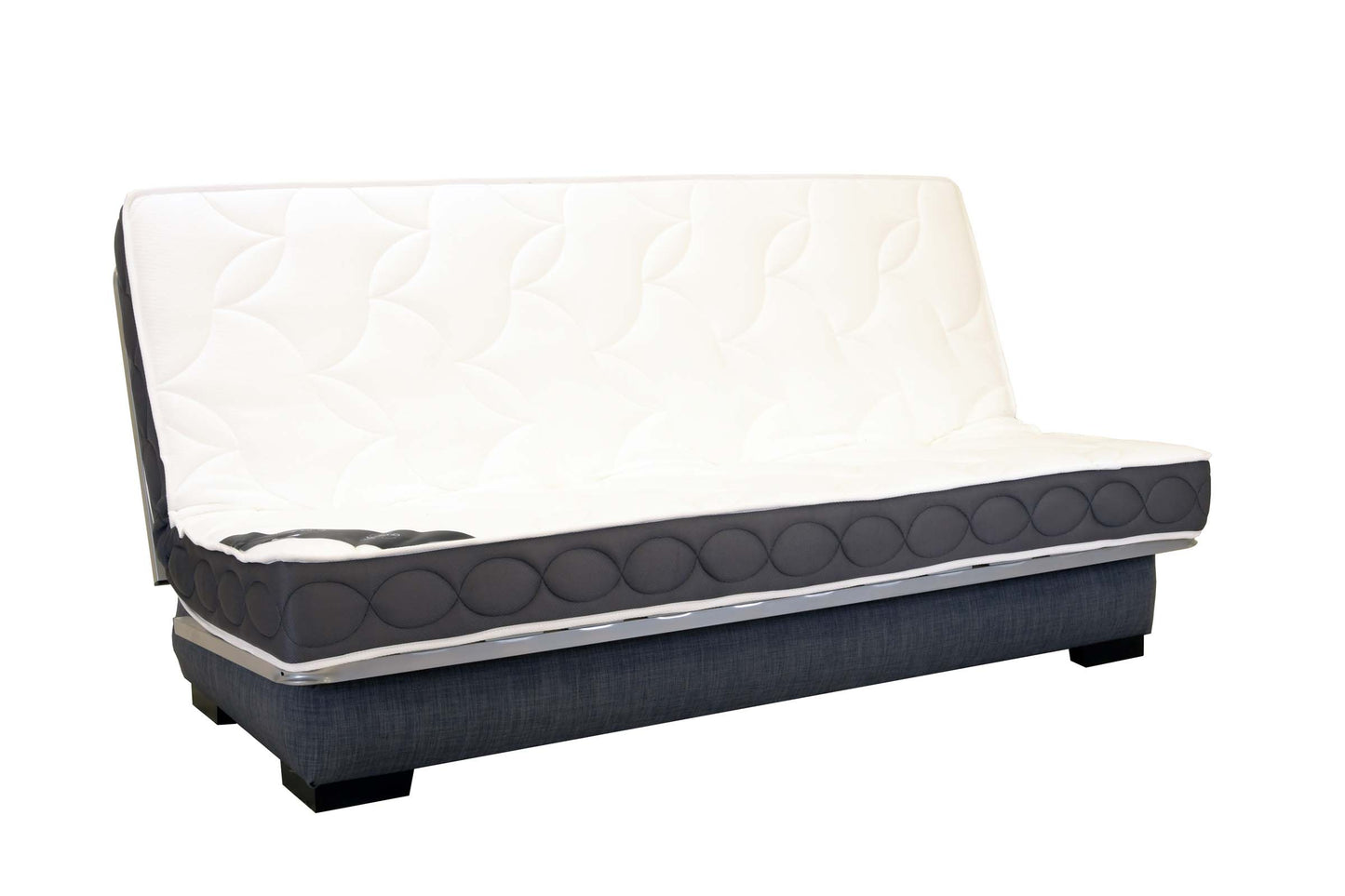 ÉTRETAT  - Canapé clic-clac - Tissu uni - Matelas 17 cm STARLUX - Couchage 140cm - Largeur 207cm