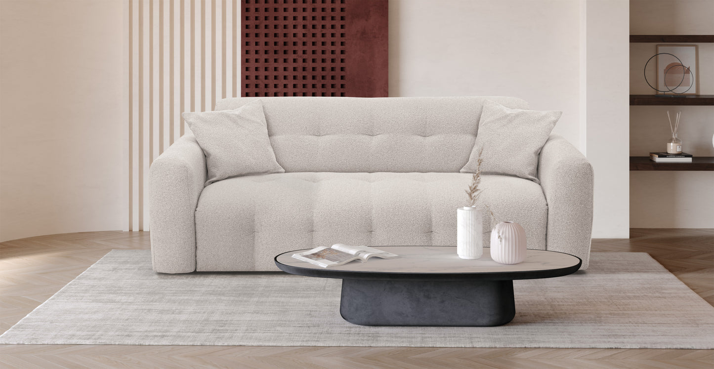 ISOLA - 2-seater convertible sofa - Looped velvet