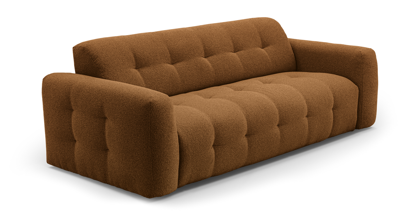 ISOLA - 4-seater convertible sofa - Looped velvet
