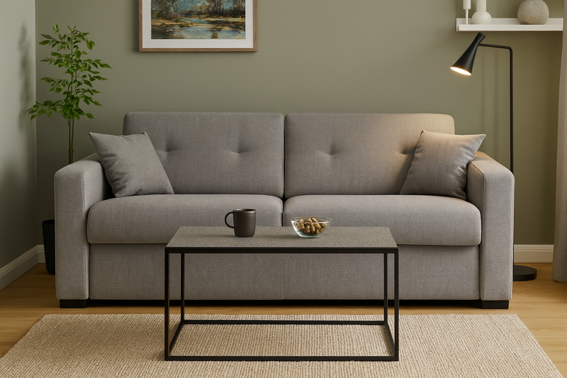 LYON - Canapé lit 2 places - Tweed convertiblecenter