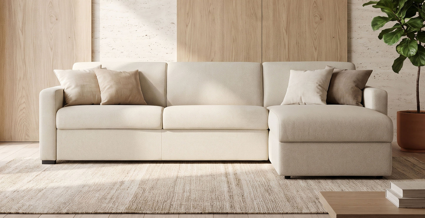 MANOSQUE - 5-seater convertible corner sofa - Tweed