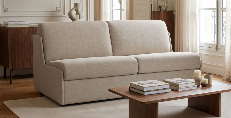 MARSEILLE - 2-seater sofa bed without armrest - Tweed convertiblecenter