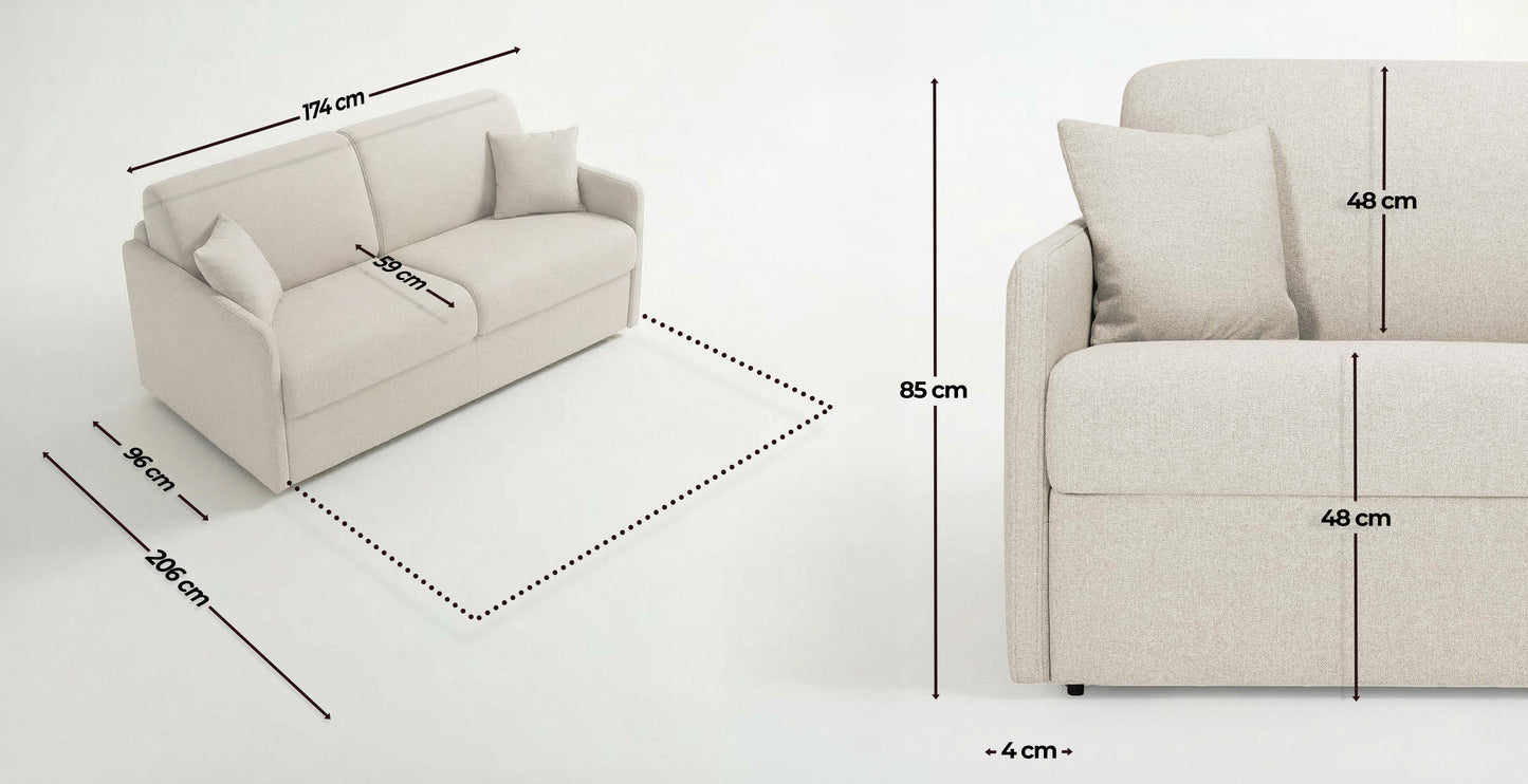 MONTPELLIER - 3-seater convertible sofa - Tweed