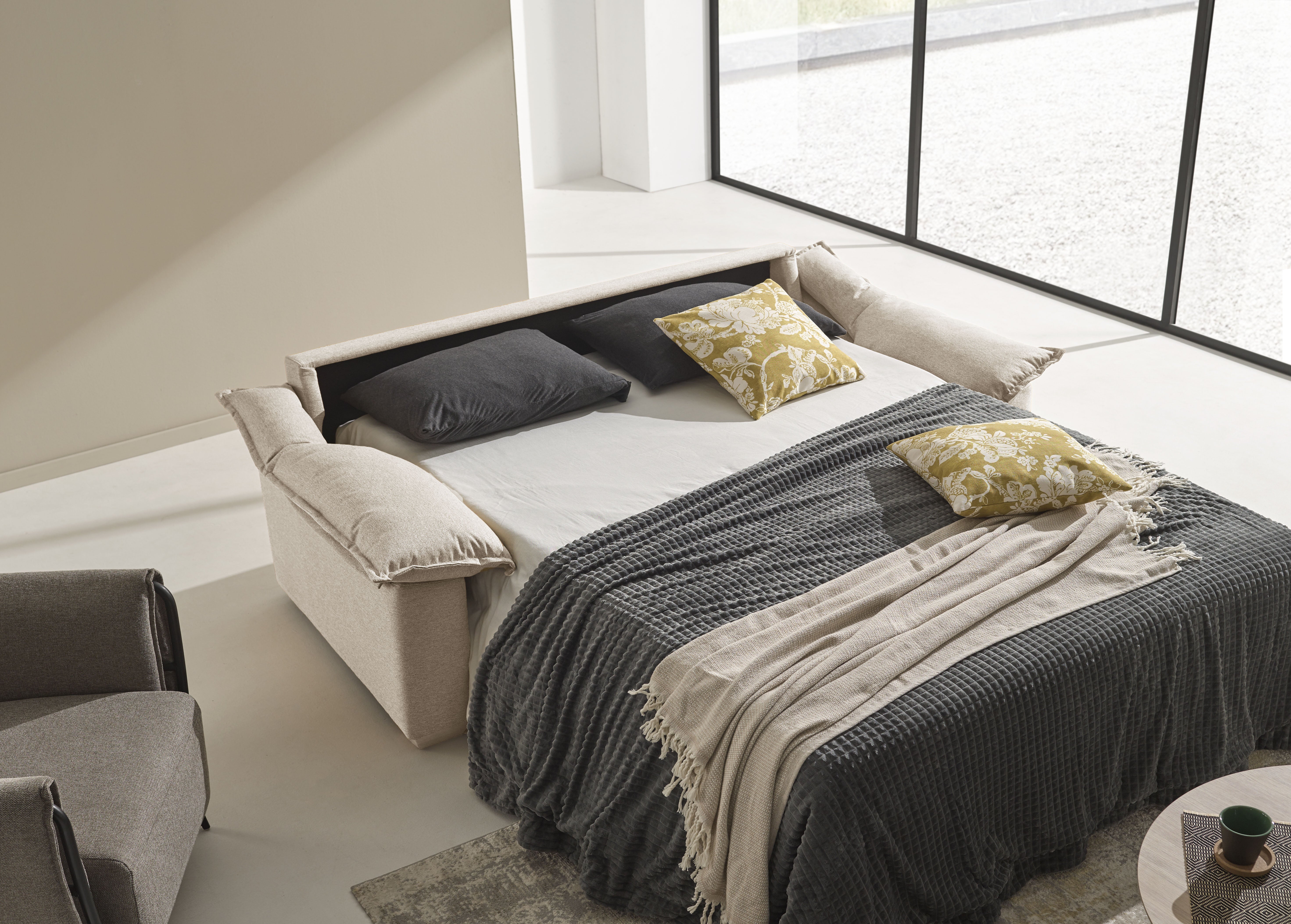 Canapé Convertible Cuir Westwing – Ensemble 3/2/1 Places – Marron