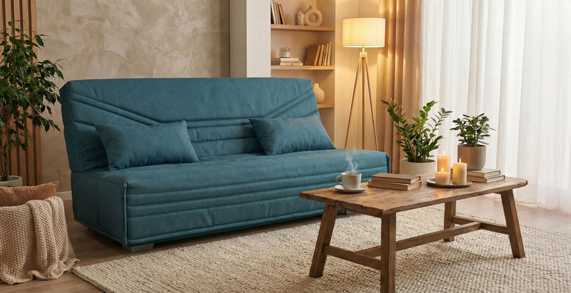 SENS - Canapé clic-clac 3 places - Tissu tissé convertiblecenter