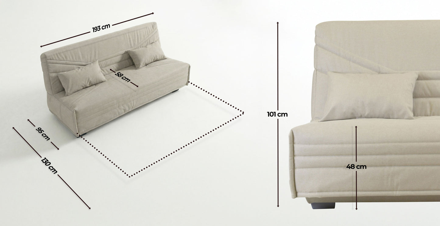 SENS - 3-seater sofa bed - Woven fabric