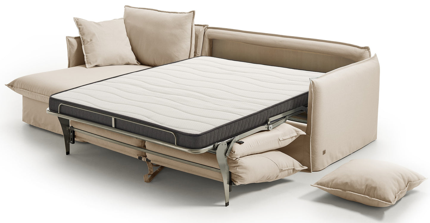 SALLANCHES - Canapé d'angle convertible - Angle gauche -  5 places - Toile