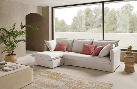 SALLANCHES - Convertible corner sofa - Left corner - 5 seats - Canvas convertiblecenter