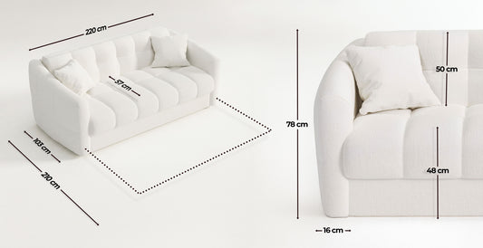 TRAPEZE 4-seater convertible sofa - Velvet convertiblecenter