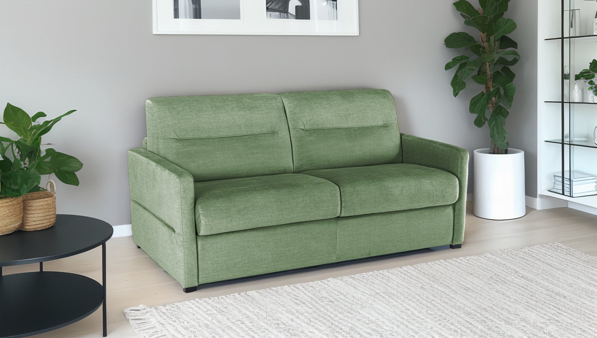 Canapé convertible 3 places CAEN - Largeur 180 cm - Couchage 140 cm
