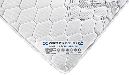 Matelas quotidien confortable d'une densité de 40KG/M3 - Garanti 5 ans convertiblecenter