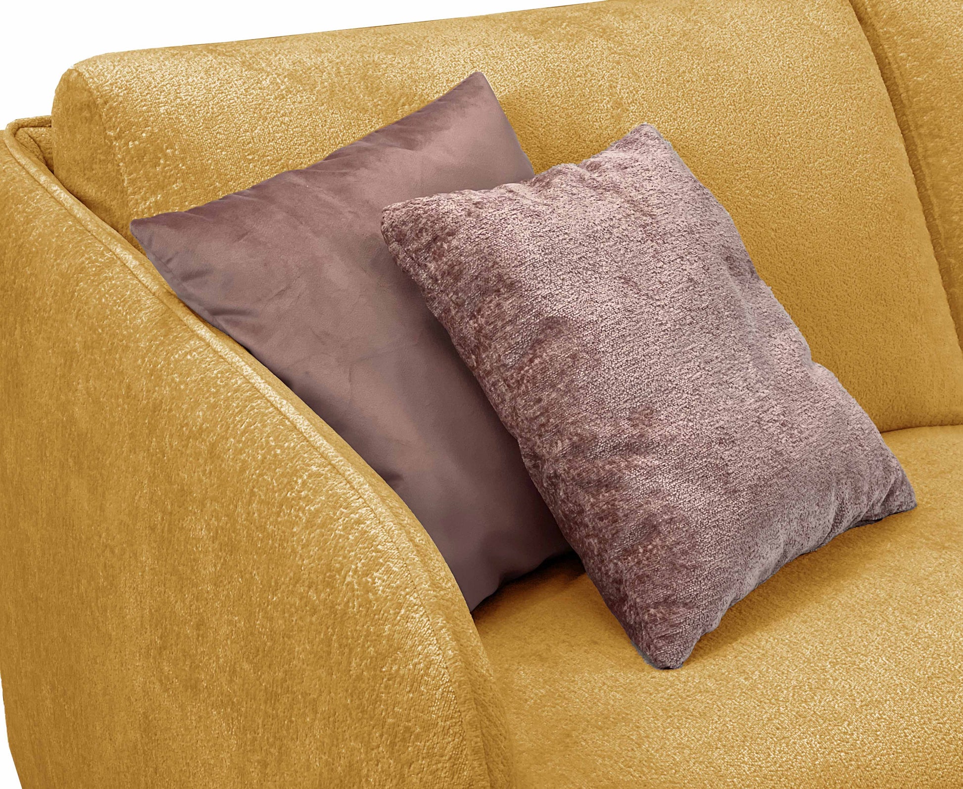 MERIBEL - Canapé d'angle convertible 5 places - Méridienne à droite - Couchage 140 x 190 cm - Largeur 260cm #Moutarde 