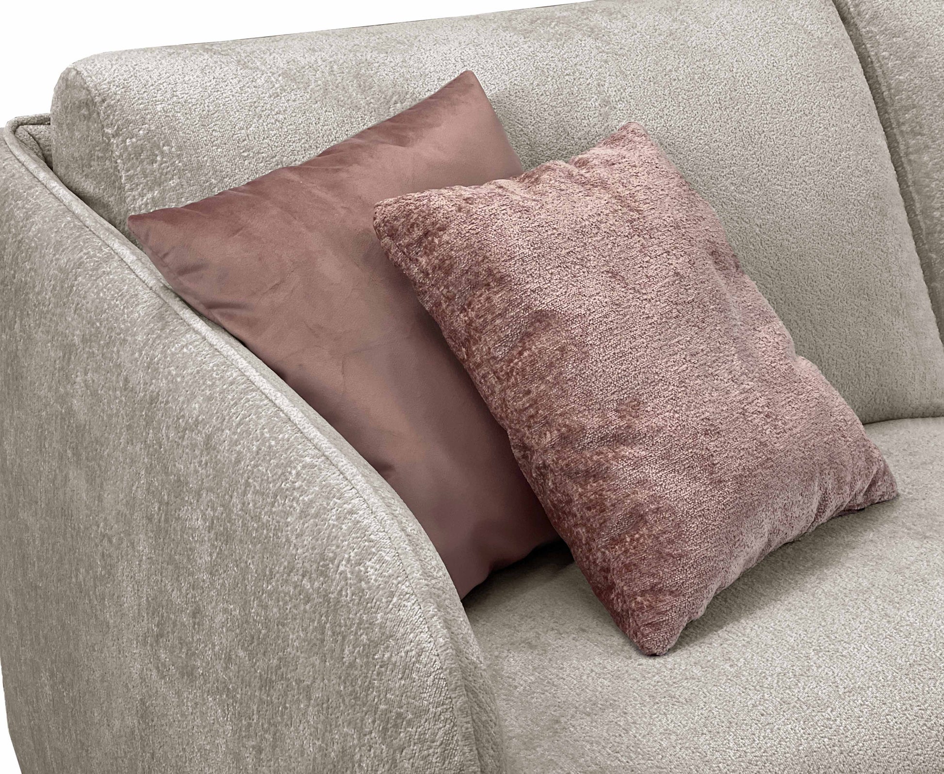MERIBEL - Canapé d'angle convertible 5 places - Méridienne à droite - Couchage 140 x 190 cm - Largeur 260cm #Taupe clair  