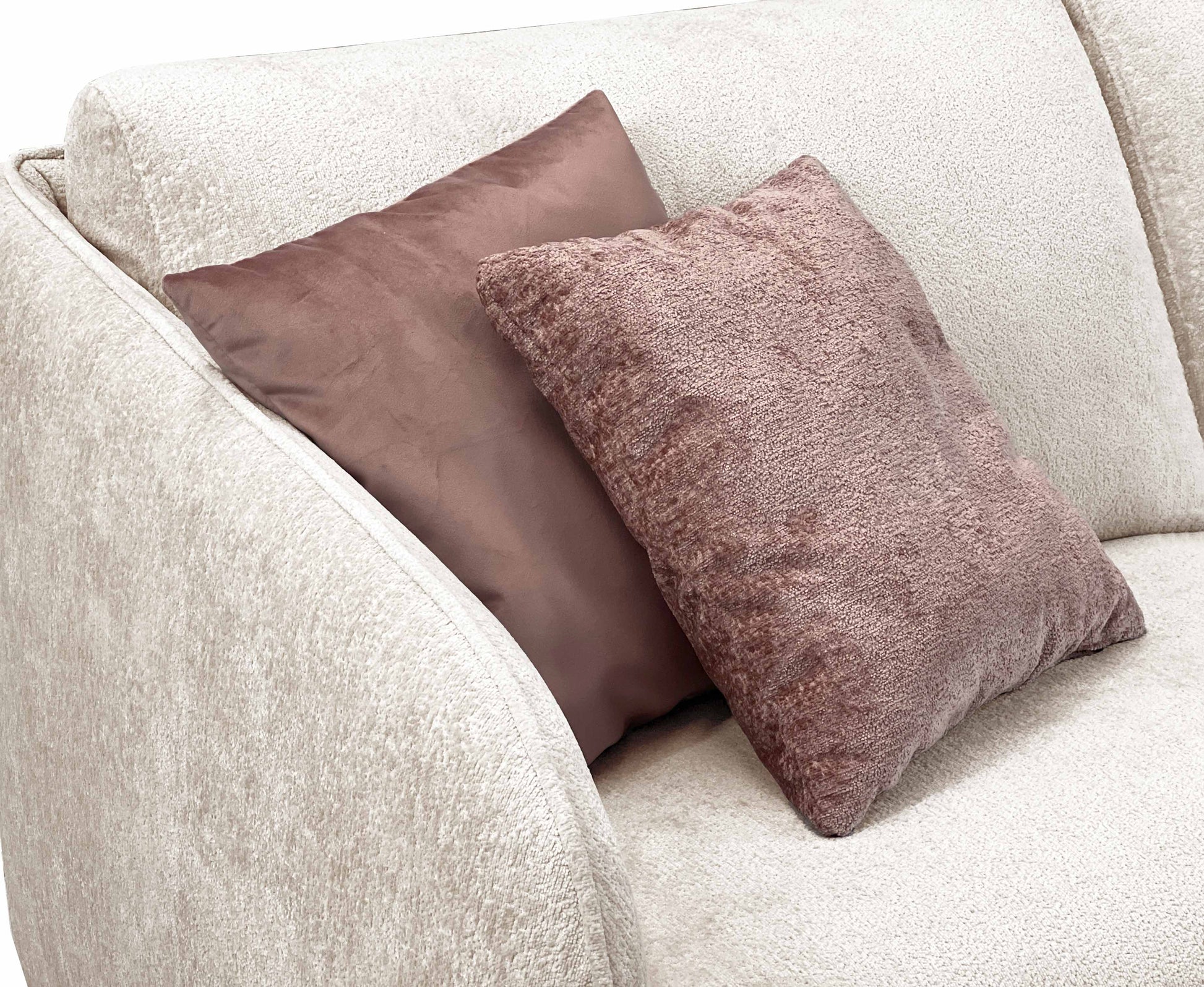 MERIBEL - Canapé d'angle convertible 5 places - Méridienne à droite - Couchage 140 x 190 cm - Largeur 260cm #Ecru  
